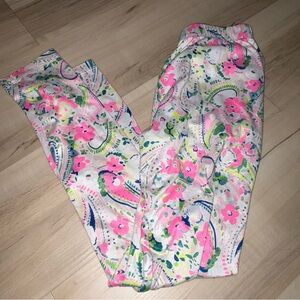 crown & ivy Pink Floral Kids Leggings